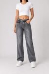 Grey Washed Jeans For Women